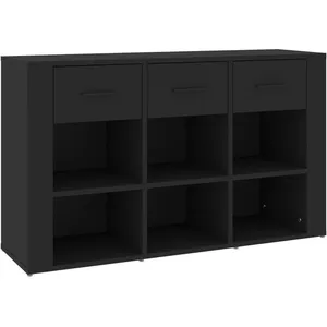 vidaXL Buffet Noir 100x30x59,5 cm Bois d'ingénierie pas cher