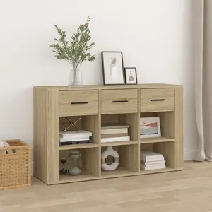 vidaXL Buffet Chêne sonoma 100x30x59,5 cm Bois d'ingénierie pas cher