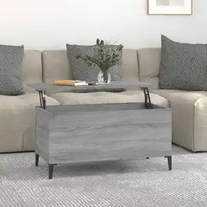 vidaXL Table basse Sonoma gris 90x44,5x45 cm Bois d'ingénierie pas cher