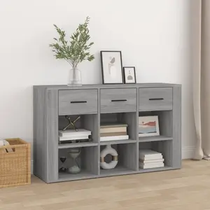 vidaXL Buffet Sonoma gris 100x30x59,5 cm Bois d'ingénierie pas cher