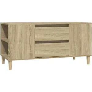 vidaXL Meuble TV Chêne sonoma 102x44,5x50 cm Bois d'ingénierie pas cher