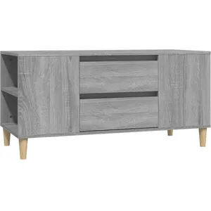 vidaXL Meuble TV Sonoma gris 102x44,5x50 cm Bois d'ingénierie pas cher