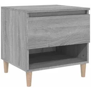 vidaXL Table de chevet Sonoma gris 50x46x50 cm Bois d'ingénierie pas cher