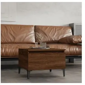 Comparateur de prix : vidaXL Table d'appoint Chêne marron 50x46x35 cm Bois d'ingénierie