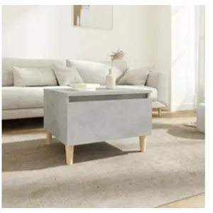 vidaXL Table d'appoint Gris béton 50x46x35 cm Bois d'ingénierie pas cher