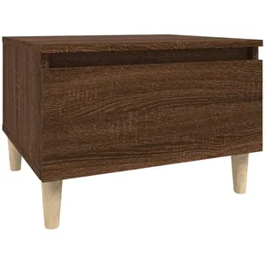 Comparateur de prix : vidaXL Table d'appoint Chêne marron 50x46x35 cm Bois d'ingénierie