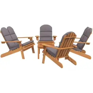 vidaXL Ensemble de salon de jardin Adirondack 5 pcs bois acacia solide pas cher