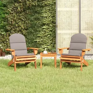 vidaXL Ensemble de salon de jardin Adirondack 3 pcs bois acacia solide pas cher
