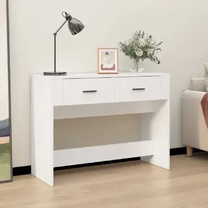 vidaXL Table console Blanc 100x39x75 cm Bois d'ingénierie pas cher