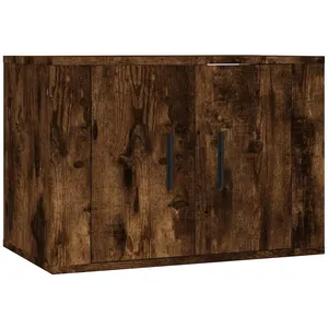 vidaXL Meuble TV mural Chêne fumé 57x34,5x40 cm pas cher