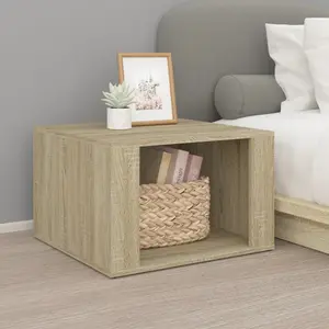 vidaXL Table de chevet Chêne sonoma 57x55x36 cm Bois d'ingénierie pas cher
