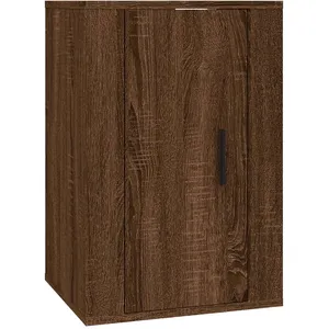 vidaXL Meuble TV mural Chêne marron 40x34,5x60 cm pas cher