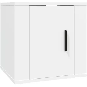 vidaXL Meuble TV mural Blanc 40x34,5x40 cm pas cher