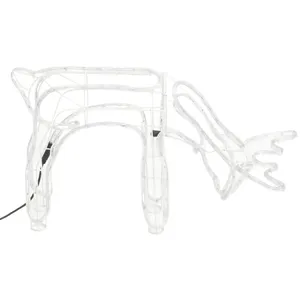 vidaXL Rennes de Noël 2 pcs Blanc chaud 73x31x45 cm