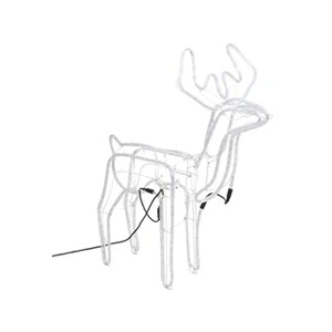 vidaXL Rennes de Noël avec têtes mobiles 3 pcs Blanc froid 76x42x87 cmVendu parcarrefour