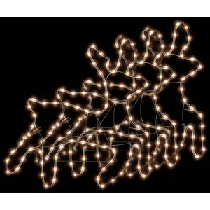 vidaXL Rennes de Noël avec LED 3 pcs Blanc chaud 57x55x4,5 cmVendu parcarrefour