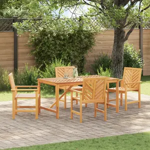 Comparateur de prix : vidaXL Ensemble de salle à manger de jardin 4 pièces en bois massif acacia
