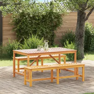 vidaXL Ensemble de jardin 3 pcs brun 150 x 90 x 74 cm Acacia massif pas cher