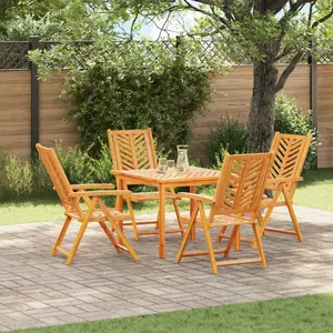 vidaXL Ensemble de Salle à Manger 5 Pièces en Bois Massif d'Acacia pas cher
