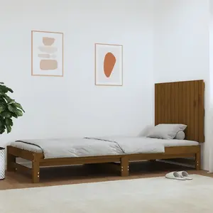 Comparateur de prix : vidaXL Tête de lit murale Marron miel 82,5x3x60 cm Bois massif de pin