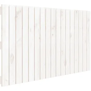 vidaXL Tête de lit murale Blanc 108x3x60 cm Bois massif de pin pas cher