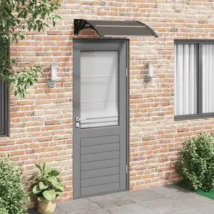 Comparateur de prix : vidaXL Vidaxl Auvent De Porte Noir 80x75 Cm Polycarbonate