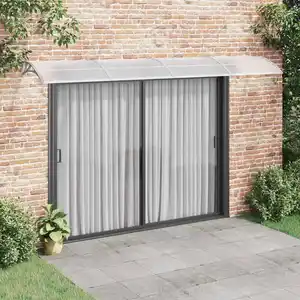 Comparateur de prix : vidaXL Auvent de porte Gris 400x100 cm Polycarbonate