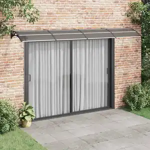 Comparateur de prix : vidaXL Auvent de porte Noir 400x100 cm Polycarbonate
