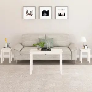 Comparateur de prix : vidaXL Tables gigognes 3 pcs Blanc Bois de pin massif