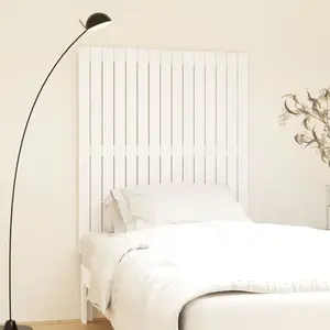 vidaXL Tête de lit murale Blanc 95,5x3x110 cm Bois massif de pin pas cher