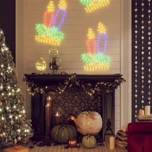 vidaXL vidaXL Figurines de bougies de Noël avec 144 LED 2 pcs 70x42 cm pas cher