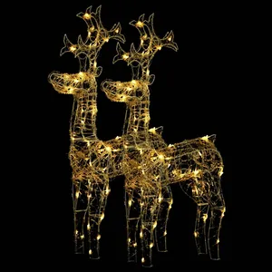 Comparateur de prix : vidaXL Décorations de Noël de renne 2 pcs 60x16x100 cm Acrylique