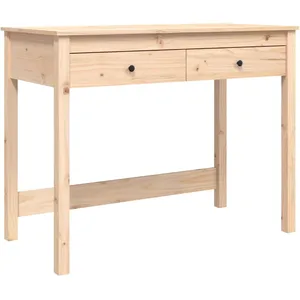 Comparateur de prix : vidaXL Bureau avec tiroirs 100x50x78 cm Bois massif de pin