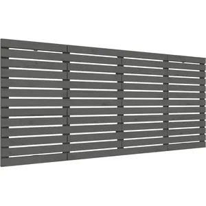 vidaXL Tête de lit murale Gris 156x3x91,5 cm Bois massif de pin pas cher