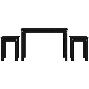 Comparateur de prix : vidaXL Tables gigognes 3 pcs Noir Bois de pin massif