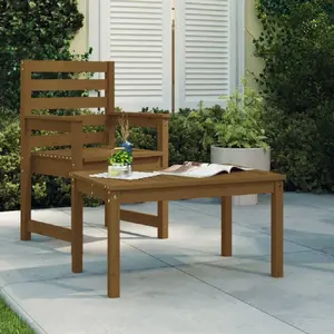 vidaXL Table de jardin marron miel 82,5x50,5x45 cm bois massif de pin pas cher