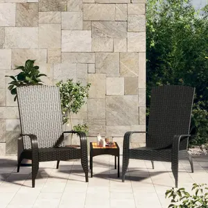 Comparateur de prix : vidaXL Chaise de jardin Adirondack Noir Résine tressée