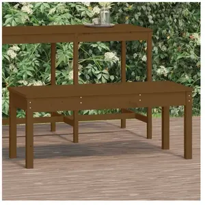 vidaXL Banc de jardin marron miel 109x44x45 cm bois de pin massif pas cher