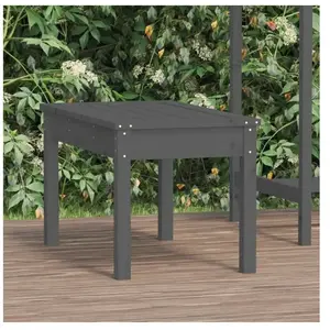 vidaXL Banc de jardin gris 80x44x45 cm bois massif de pin pas cher