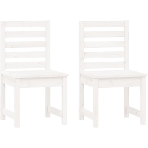 vidaXL Chaises de jardin 2 pcs blanc 40,5x48x91,5cm bois massif de pin pas cher