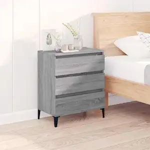 vidaXL Buffet Sonoma gris 60x35x70 cm Bois d'ingénierie pas cher