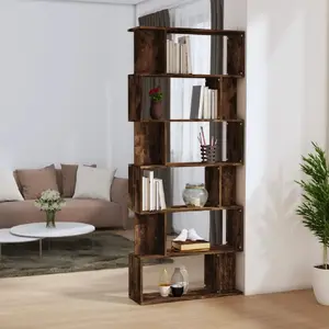 Comparateur de prix : vidaXL Bibliothèque/Cloison Chêne fumé 80x24x192 cm Bois d'ingénierie