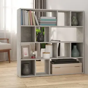 Comparateur de prix : vidaXL Bibliothèque/Séparateur de pièce Gris béton 105x24x102 cm