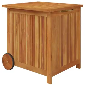 Comparateur de prix : vidaXL Boîte de rangement de jardin avec roues 60x50x58 cm Bois acacia