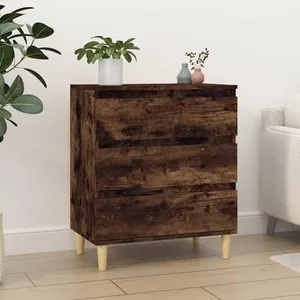 vidaXL Buffet Chêne fumé 60x35x70 cm Bois d'ingénierie pas cher