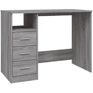 Comparateur de prix : vidaXL Bureau avec tiroirs Sonoma gris 102x50x76 cm Bois d'ingénierie