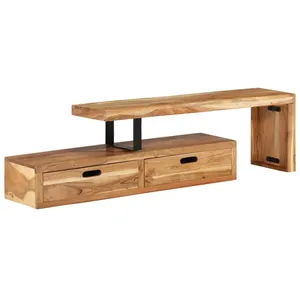 Comparateur de prix : vidaXL Meuble TV Bois d'acacia massif