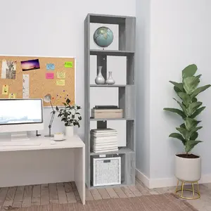 vidaXL Bibliothèque Sonoma gris 45x24x160 cm Bois d'ingénierie pas cher