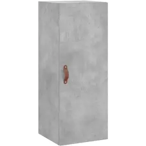 vidaXL Armoire murale gris béton 34,5x34x90 cm pas cher
