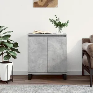 vidaXL Buffet Gris béton 60x35x70 cm Bois d'ingénierie pas cher